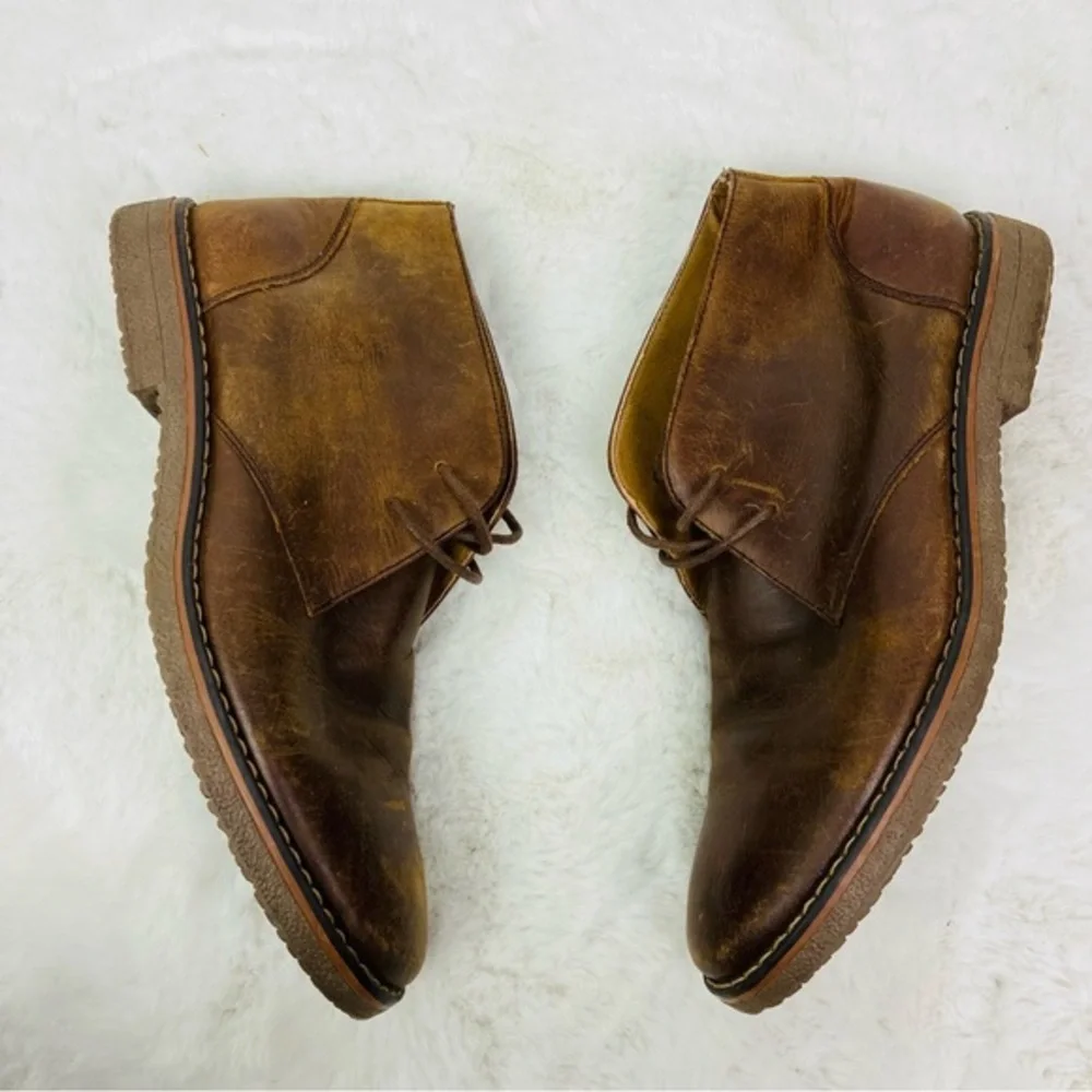 ST. John’s bay Men's Brown Leather Ankle Boots size 10